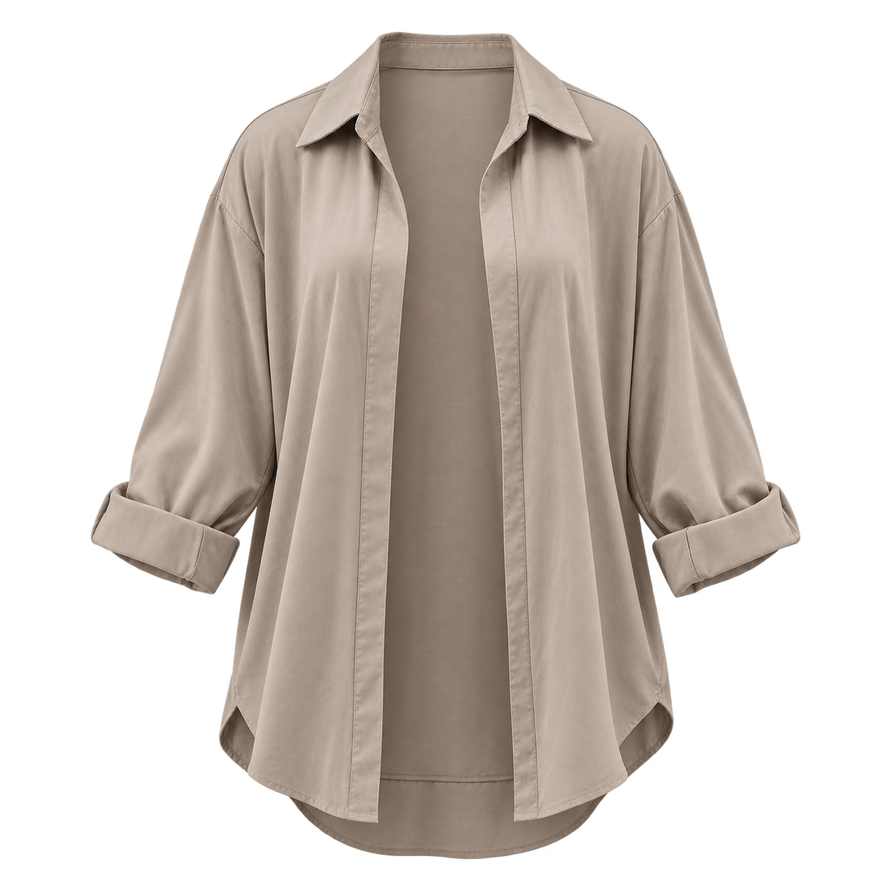 Kemeja luar taupe