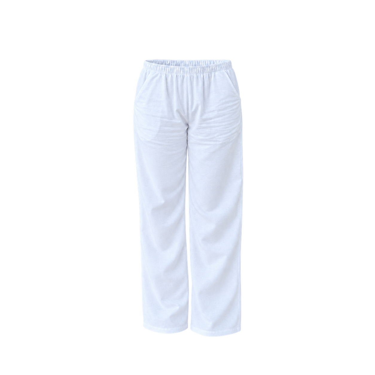 White Relaxed Beach Trousers